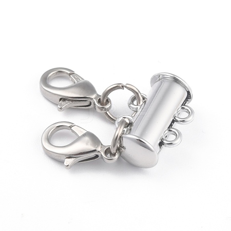 Alloy Magnetic Slide Lock Clasps X-PALLOY-YW0001-18P-1