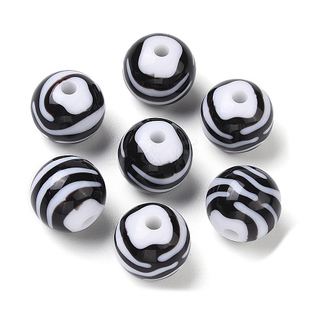 Two-tone Acrylic Beads OACR-U003-01-1