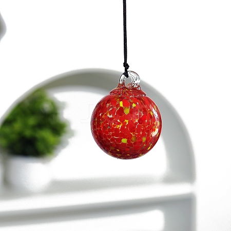 Hand-Blown Glass Christmas Ball Hanging Ornaments PW-WGE4637-01-1