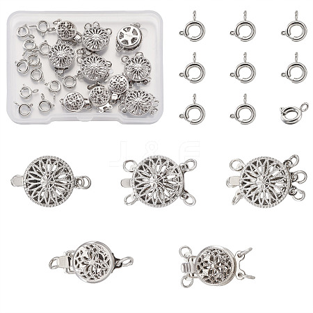 28Pcs 6 Style Brass Box Clasps FIND-TA0001-53-1