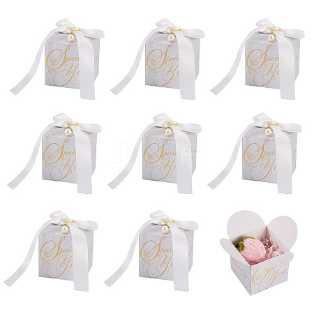10Pcs Square Folding Candy Boxes CON-TA0001-12-1