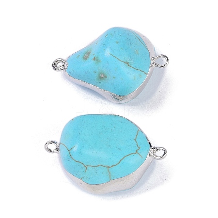 Synthetic Turquoise Connector Charms KK-F868-31P-1