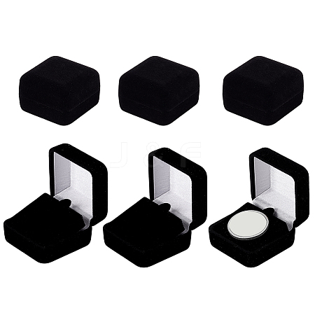 Plastic Cover with Velvet Brooch Packing Boxes VBOX-WH0012-08C-1