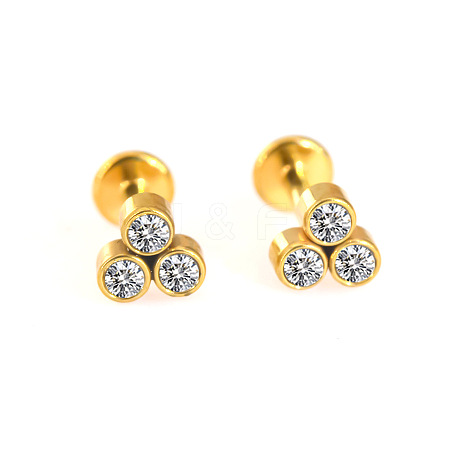 316L Surgical Stainless Steel & G23 Titanium Crystal Rhinestone Labrets for Women Men WG3A239-84-1