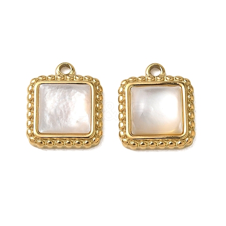 Natural Freshwater Shell Pendants STAS-G397-21G-01-1