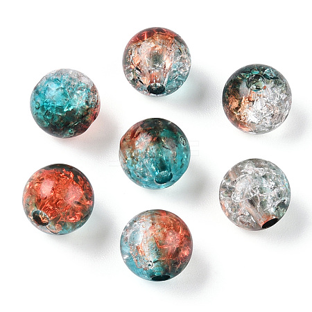 Transparent Crackle Acrylic Beads CACR-N002-14A-1