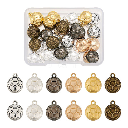 Cheriswelry 36Pcs 6 Colors Alloy Charms FIND-CW0001-19-1