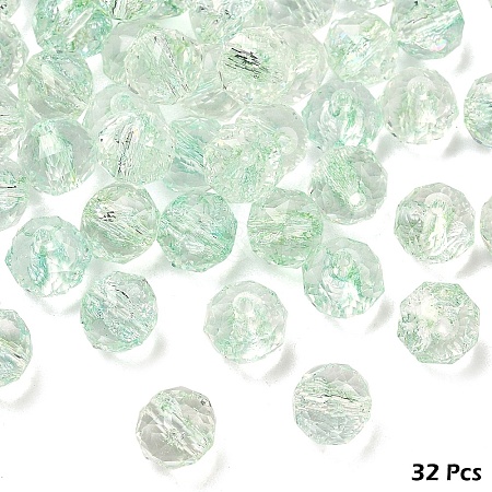 Crackle Transparent Glass Beads Strands GLAA-YW0005-73C-1