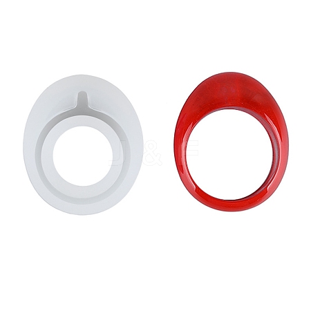 Transparent DIY Ring Silicone Molds LS-DIY-WH0020-05D-1