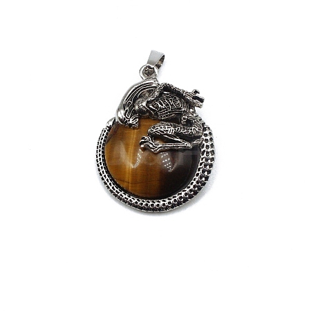 Natural Tiger Eye Pendants PW-WG6C7F0-03-1