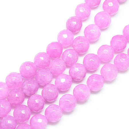 Natural White Jade Bead Strands G-R346-10mm-12-1