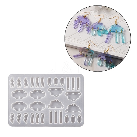 Crystal Drop Glue Diy Resin Mirror Connected Earring Pendants PW-WG2B890-02-1