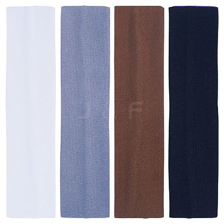 8Pcs 4 Colors Milk Silk Cloth Hair Bands OHAR-TAD0001-01D-1