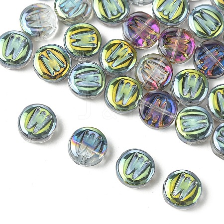 Electroplate Glass Beads EGLA-YW0005-01W-1