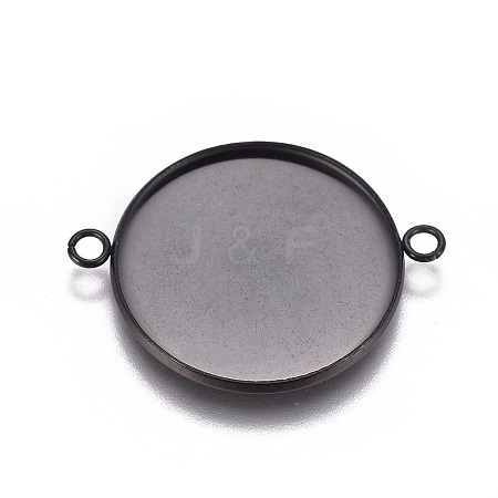 304 Stainless Steel Cabochon Connector Settings X-STAS-G127-14-25mm-B-1