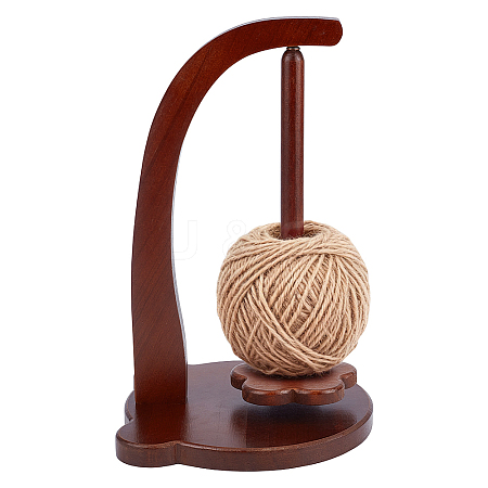 Bear Wooden Thread Holder DIY-WH0899-932A-1