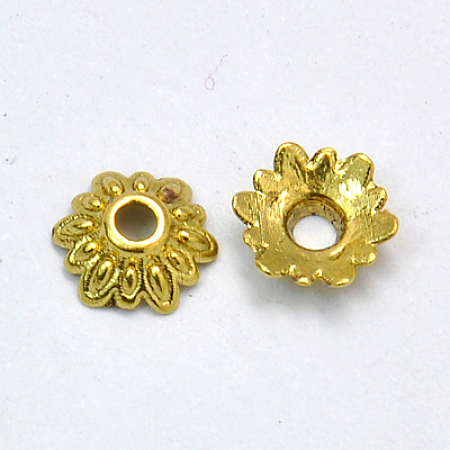 Tibetan Style Caps GLFH10352Y-NF-1