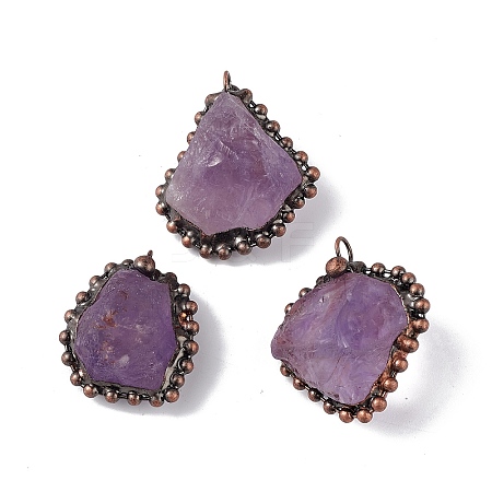 Natural Amethyst Pendants G-F739-09R-02-1