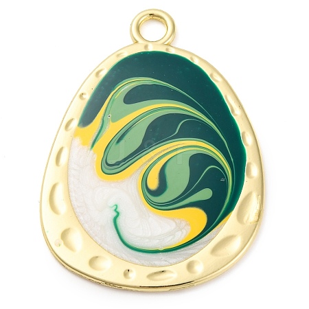 Alloy Enamel Pendants PALLOY-S034-02KCG-G-1