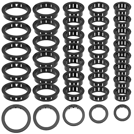 SUPERFINDINGS 65Pcs 5 Style Nylon Desk Grommet Rings FIND-FH0005-63-1