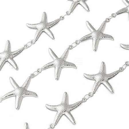 304 Stainless Steel Starfish Link Chains CHS-Z004-18P-1