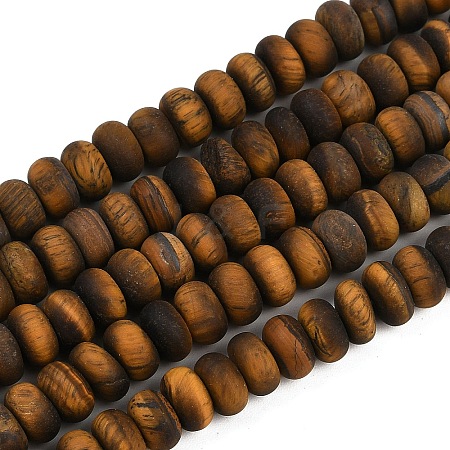 Natural Tiger Eye Beads Strands G-P575-A05-8x5mm-01-1
