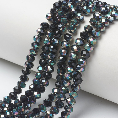 Electroplate Glass Beads Strands EGLA-A034-T4mm-J12-1