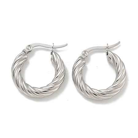 304 Stainless Steel Hoop Earring EJEW-F257-20P-02-1