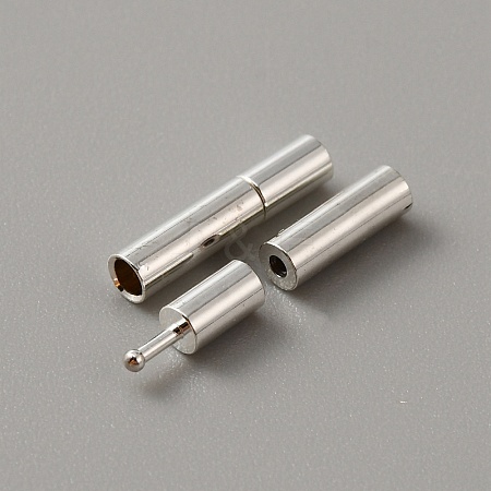 Brass Bayonet Clasps KK-WH0062-36A-S-1