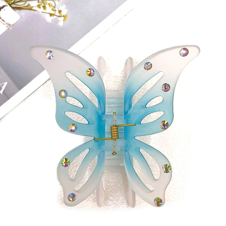 Resin with Rhinestone Claw Hair Clips PW-WGDCE5C-02-1