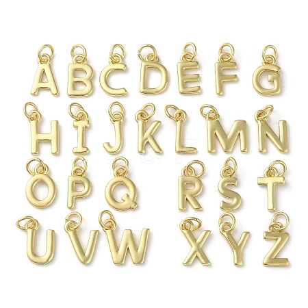 26Pcs Rack Plating Brass Charms KK-P245-06G-1