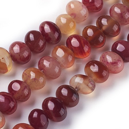 Dyed Natural Agate Beads Strands X-G-F595-D11-1