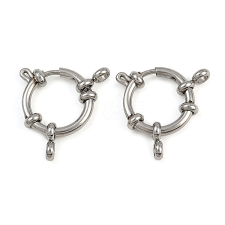 304 Stainless Steel Spring Ring Clasps STAS-B095-03P-04-1
