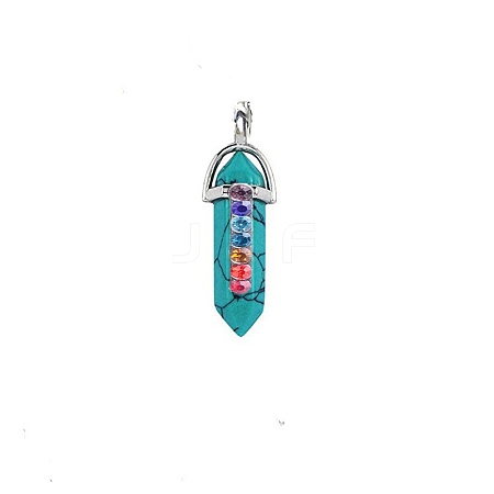 Synthetic Turquoise Dyed Pendants PW-WG5A3F1-13-1