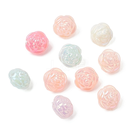 UV Plating Opaque Acrylic Beads OACR-G058-17A-1