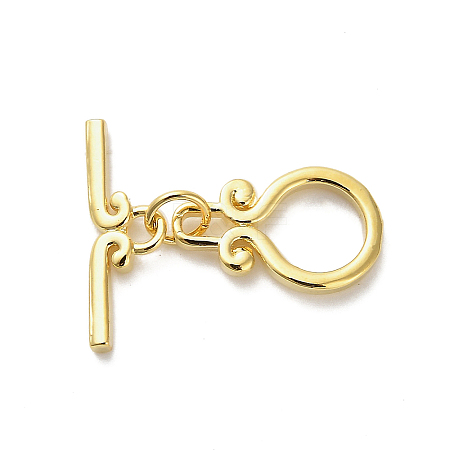 Brass Toggle Clasps KK-M314-02G-1