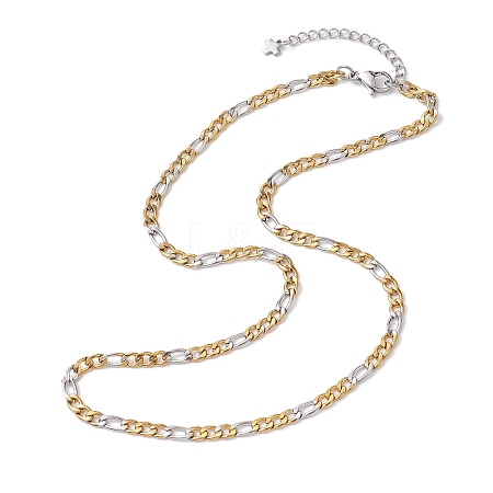 304 Stainless Steel Figaro Chains Necklaces for Men NJEW-JN05038-1