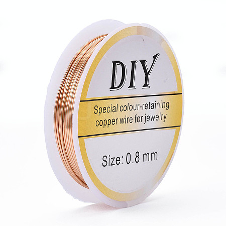 Round Copper Jewelry Wire X-CWIR-Q006-0.8mm-KC-1
