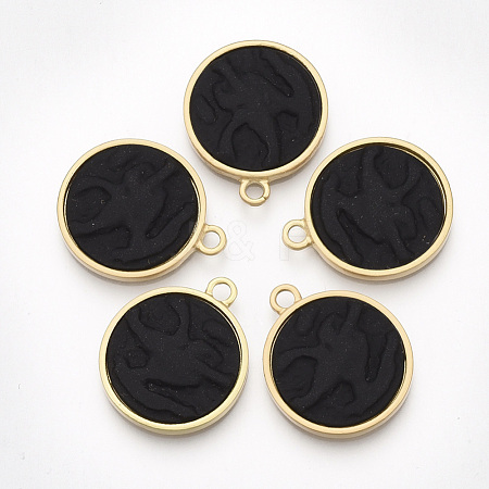 Smooth Surface Spray Painted Alloy Pendants PALLOY-T067-21A-1
