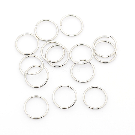 Tarnish Resistant 304 Stainless Steel Open Jump Rings STAS-J013-10x1mm-01-1