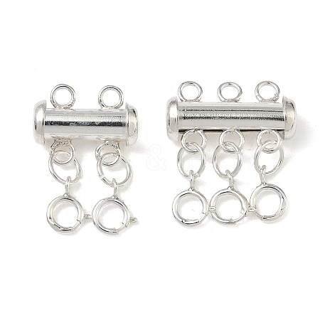 925 Sterling Silver Slide Lock Clasps HJEW-PH02087-1