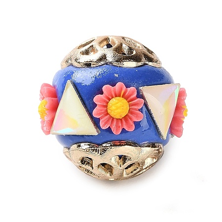 Handmade Polymer Clay Indonesia Beads IPDL-P005-04KCG-02-1