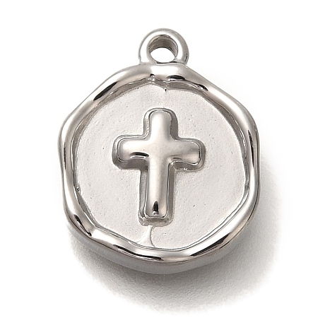 Anti-Tarnish 304 Stainless Steel Pendants STAS-P371-021P-02-1