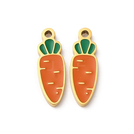 304 Stainless Steel Enamel Pendants STAS-U060-01G-02-1