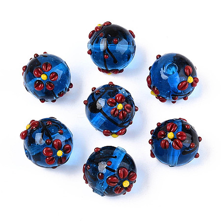 Handmade Lampwork Enamel Beads X1-LAMP-T023-23B-1