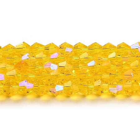 Transparent Electroplate Glass Beads Strands EGLA-A039-T2mm-L22-1