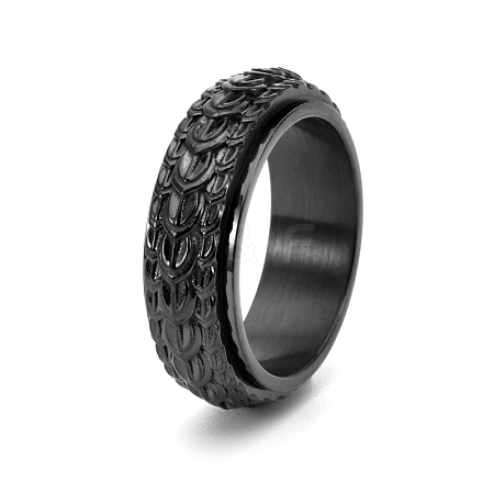 Rotatable Titanium Steel Finger Ring PW-WG50513-18-1