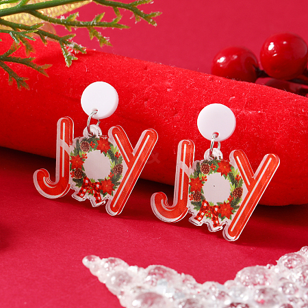 Christmas Acrylic Stud Earrings SK8065-16-1