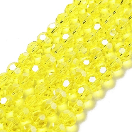 Electroplate Transparent Glass Beads Strands EGLA-A035-T8mm-A03-1