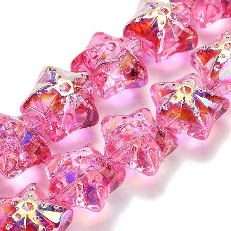 Electroplate Baking Paint Glass Beads Strands X1-EGLA-K061-12A-AB10-1